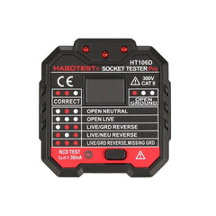 HT106 Socket Testers Voltage Test Detector Ground Line Neutral Line Live Line Leakage Electroscope, UK Plug, EU Plug, US Plug