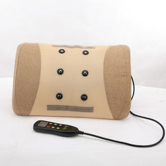 Heating Pulse Acupuncture Waist Massager Multifunctional Household Lumbar Disc Automatic Traction Device, US Plug, EU Plug