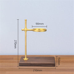 Wood Base Hand Coffee Filter Holder Adjustable Filter Holder, Rubber Wood, Spade Wood