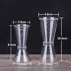 2 PCS PC Small Measuring Cup Device Double-headed Graduated Milk Tea Scale Cup Oz Measuring Tool, Large