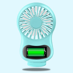 Multifunctional Clock Small Fan Creative Desktop Mini USB Fan, White, Pink, Blue