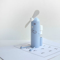 Creative Mobile Phone Bracket Cartoon Spray Mini Fan Portable Usb Fan