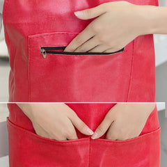 Waterproof Oil Proof Soft Leather Thick Wear-resistant Men and Women Overalls Apron