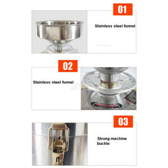 Household Stainless Steel Refiner Large Capacity Slurry Separation Fresh Grinding Soymilk Tofu Machine, CN Plug, 100/1100W, 125/1500W, 130/1800W