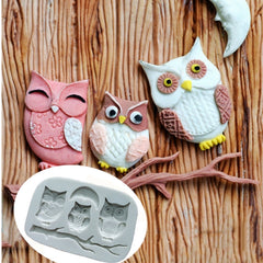 Owl Fondant Mold Cake Decoration Diy Dry Pais Chocolate Silicone Mold, Owl Shape