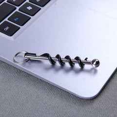 2 PCS Outdoor Creative Corkscrew Pocket Red Wine Tool, Key Ring
