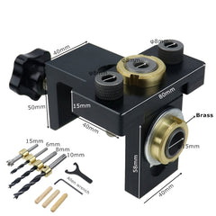 10 In 1 Straight Hole Punch Locator Dowels Locator Furniture Puncher Connector Puncher, Dowels Locator