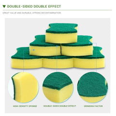 10 PCS Magic Sponge Eraser Cleaner Kitchen Clean Scouring Cloth Dish Washing Kitchen Cleaning Tools, 10x8x3cm, Waist Shape, 10x8x3cm, Square