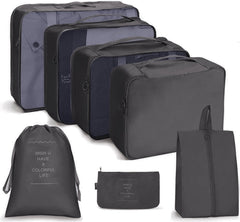 Travel Storage Bag Set Folding Storage Bag, 7 In 1, 8 In 1 Beam Mouth, 8 In 1 Cosmetic Bag