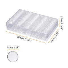 Coin Capsules 100 x 30mm Round Boxes Commemorative Coin Protection Box, 2pcs 30mm
