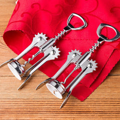 2 PCS Multifunctional Zinc Alloy Red Wine Bottle Opener Kitchen Supplies Gadgets, Zinc Alloy Bottle Opener