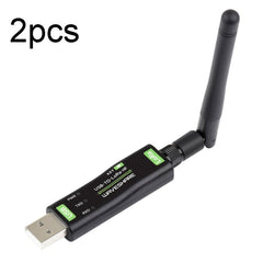 Waveshare 2pcs USB To LoRa Data Transfer Module Based On SX1262, LF Version Using TCXO Crystal Oscillator, HF Version Using TCXO Crystal Oscillator, LF Version Using XTAL Crystal Oscillator, HF Version Using XTAL Crystal Oscillator