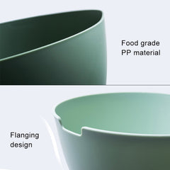 Kitchen Rice Pan Double-dish Vegetable Drain Basket Plastic Fruit Basket, U Shape Light Green, U Shape Dark Red, U Shape Light Gray, O Shape Light Green, O Shape Dark Red