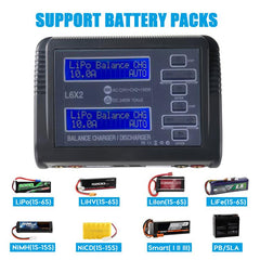 HTRC C240 Balanced Lithium Battery Charger Remote Control Airplane Toy Charger, EU Plug