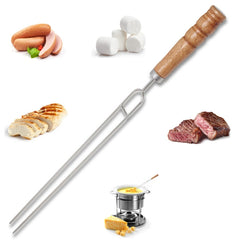 Stainless Steel Barbecue Skewers Barbecue Fork U-shaped Barbecue Fork, Spec: 6pcs + 2 Sweeps, 6 PCS, 4 PCS