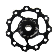 MEROCA Metal Bearings Mountain Bike Road Bike Rear Derailleur Guide Wheel 11T/13T Guide Wheel, 11T Black, 11T Red, 13T Red, 11T Blue, 13T Blue, 11T Purple, 13T Purple, 11T Silver, 13T Silver, 11T Electroplating Colorful, 13T Electroplating Colorful
