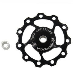 MEROCA Metal Bearings Mountain Bike Road Bike Rear Derailleur Guide Wheel 11T/13T Guide Wheel, 11T Black, 11T Red, 13T Red, 11T Blue, 13T Blue, 11T Purple, 13T Purple, 11T Silver, 13T Silver, 11T Electroplating Colorful, 13T Electroplating Colorful
