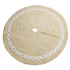 Christmas Decorations Jute Cloth Tree Skirt Tree Bottom Decoration Christmas Tree Apron, Jute Cloth Tree Skirt