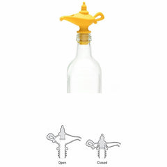 Creative Silicone Aladdin Magic Lamp Red Wine Bottle Pourer Manual Sealing Airless Bottle Stopper, 3 PCS Wine Bottle Stopper