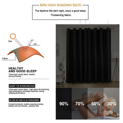 High-precision Curtain Shade Cloth Insulation Solid Curtain, 140x175, 42x63 Inch(107x160CM), 140×240, 52×63 Inch(132×160CM)