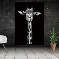 Simple Black and White Animal Decoration Painting Study Living Room Sofa Background Wall Painting Without Frame, 21X30cm, 30X40cm, 40X50cm, 40X60cm