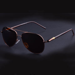 Men Oversized Aviation Metal Frame Spring Temple Polarized Sunglasses Male Pilot Male Driving Sun Glasses, Black Frame, Gun Grey Frame, Coffee Frame, Silver Frame