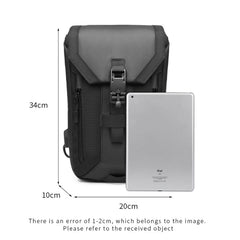 Ozuko 9334 Men Outdoor Multifunctional Waterproof Messenger Bag with External USB Charging Port, Black, Dark Gray, Orange, Royal Blue, Sky Blue