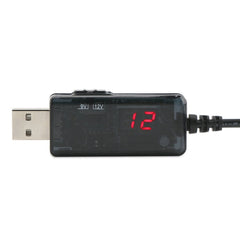 USB Boost Cable 5V Step Up to 9V 12V Adjustable Voltage Converter 1A Step-up Volt Transformer DC Power Regulator with Switch, 5V Step Up to 9V 12V