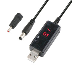 USB Boost Cable 5V Step Up to 9V 12V Adjustable Voltage Converter 1A Step-up Volt Transformer DC Power Regulator with Switch, 5V Step Up to 9V 12V