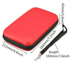 EVA Hard Carry Case Cover for New 3DS XL LL Skin Sleeve Bag Pouch, Black, Red, Blue