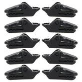 10pcs Tents Accessories Awning Wind Rope Clamp Plastic Clip Outdoor Camping Tent Alligator Cip Hook, Plastic Clip