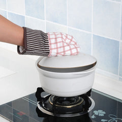 2 PCS Heat Insulation Gloves For Microwave Oven Thickened High Temperature Resistant Anti-scald Kitchen Baking Gloves, 2 PCS