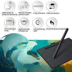 Wacom CTL-4100 Tablet Intuos Hand-Painted Board Computer Drawing Board Handwriting Board, CTL-4100