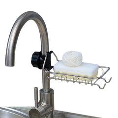 Faucet Rack Stainless Steel Perforated Free Kitchen Sink Storage Rack Rag Sponge Drain Rack, Type A, Type B, Type C