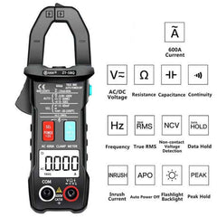 BSIDE Bluetooth 5.0 6000 Words High Precision Smart AC Clamp Meter, ZT-5BQ, ZT-5BQ+C3140 Clip