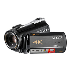 ORDRO AC5 4K HD Night Vision WiFi 12X Optical Zoom Digital Video DV Camera Camcorder, Standard, Standard + Microphone, Standard + Microphone + Handheld Stand, Standard+ Microphone + Fill Light
