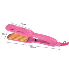 220V Professional Ceramic Corrugated Curling Iron, Blue, Pink, Red, Rose red, White