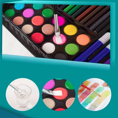 Painting Wooden Box Colorful Pen Set Art School Supplies For Children, 180 in 1