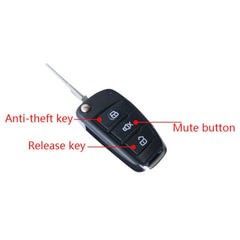 2 Set Universal Sound And Light Car Alarm 12V Vehicle Alarm System Bullet Key Remote Control, Sound And Light Car Alarm