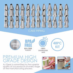 205 in 1 Cake Decorating Turntable Set Cake Decorating Mouth Baking Utensils, 205 PCS/Set