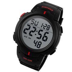SKMEI 1068 Men Waterproof Outdoor Sports Digital Watch Student Fashion Watch, Red, Green, Blue, Black, Titanium, Golden, ArmyGreen