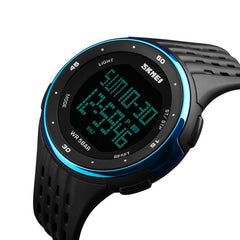 SKMEI 1219 Men Multi-Function Electronic Watch Outdoor Sports Watch, Green, Blue, Black, Rose Gold, Silver