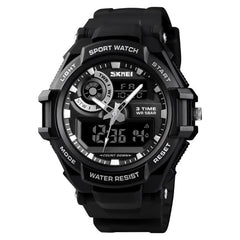 SKMEI 1357 Mens Multifunctional Sports Digital Watch Student Waterproof Watch, Red, Blue, Black