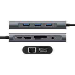 10 in 1 Type-C Multi-Function Docking Station PD Fast Charging HUB, 10 in 1