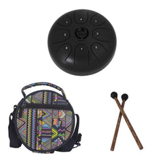 MEIBEITE 5.5-Inch C-Tune Sanskrit Drum Steel Tongue Empty Worry-Free Drum, MEIBEITE Black, MEIBEITE Golden, MEIBEITE Purple, MEIBEITE Blue, MEIBEITE Green, MEIBEITE White, MEIBEITE Red
