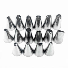 2 Sets Reusable Silicone Pastry Bag Cake Decorating Tools with 16 Nozzles Tips