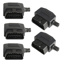 5 PCS 16PIN Car Male Connector OBD2 Connector Plug + Shell + Line Card + Screw OBD Plug J1962M, OBD Plug