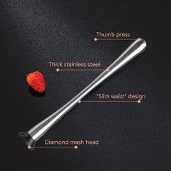 Fruit Crushed Popsicles Crushed Ice Hammer Bartender Mashed Sticks, 23x4x1cm Small, 29.8x4x1.3cm Large