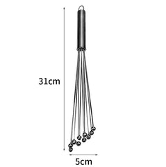Manual Whisk Stainless Steel Glass Bead Egg Whisk Kitchen Household Hand-Held Baking Tools Type A 12 Inch, Type A 12 Inch, Type A 10 Inch, Type B 12 Inch, Type B 10 Inch, Type C 12 inch, Type C 10 Inch