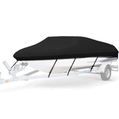 210D Waterproof Boat Cover Speedboat Towed Fishing V-Shaped Boat Cover Rain And Sun Protection Cover, 17-19FT 600x310cm